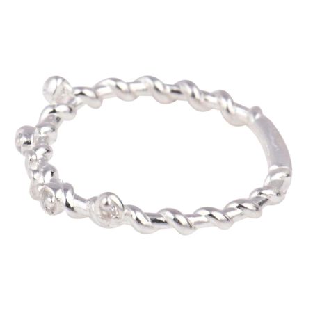 Silver Rope Design Toe Ring