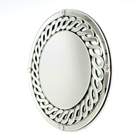 Handmade Silver Glass Wall Mirror Venetian Design