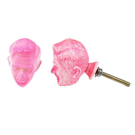Pink Man Face Knob