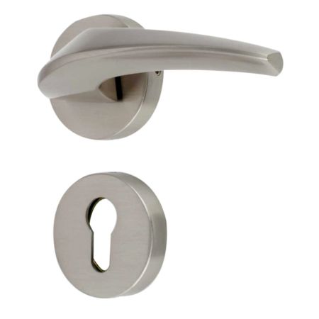 Handmade Steel Finish Brass Mortise Door Lock Handle Set