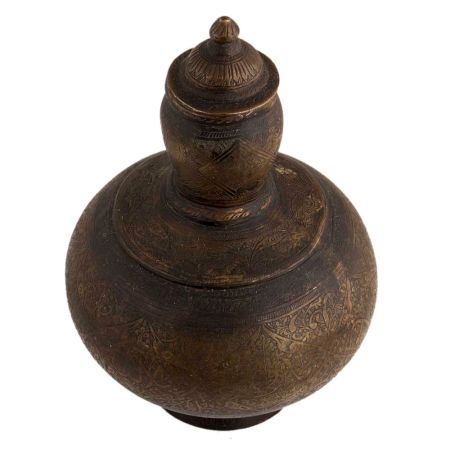 Flowerpot With Elephant Head Handle Carved