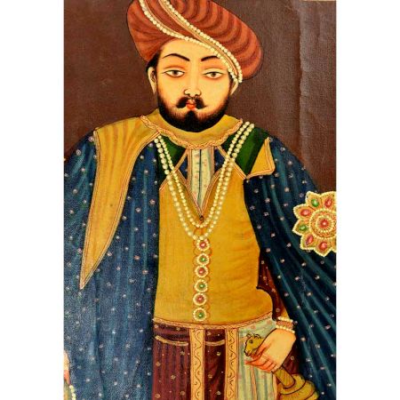 Handmade Multi-coloured Painting Of A Hindu Maharaja