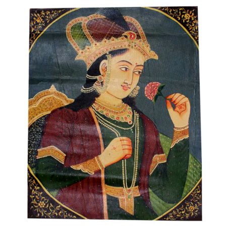 Mughal Portrait Painting Of Mumtaz Mahal