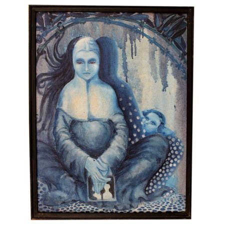 Oil Painting OF Nun With A Child