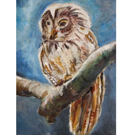Night Owl Painting On Canvas