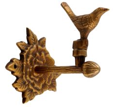 Brass Bird Figurine Bracket for Wall Shelves