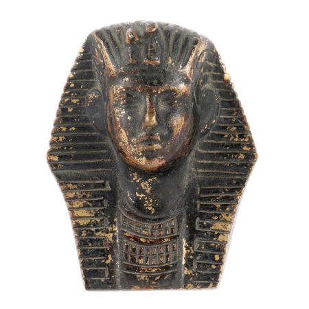 Egyptian King Tut Brass Bust Statue