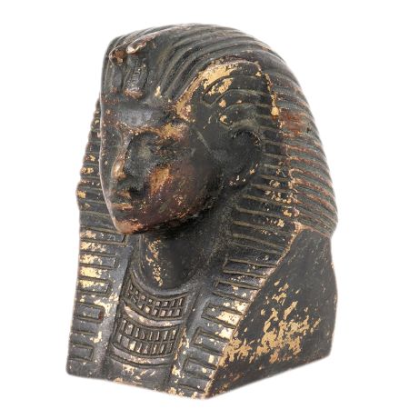 Egyptian King Tut Brass Bust Statue
