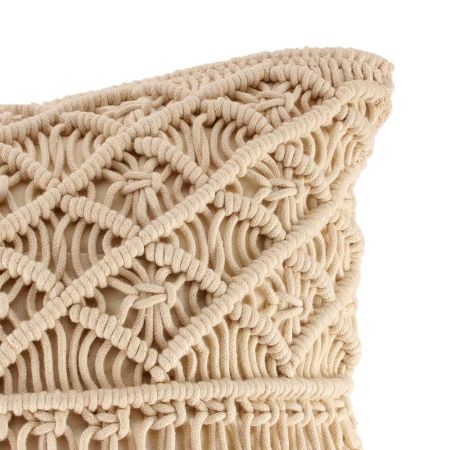 Macrame Chocolate Cotton Rope Cushion Cover