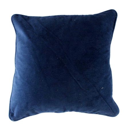 Sapphire Blue Square Cotton Throw Pillow