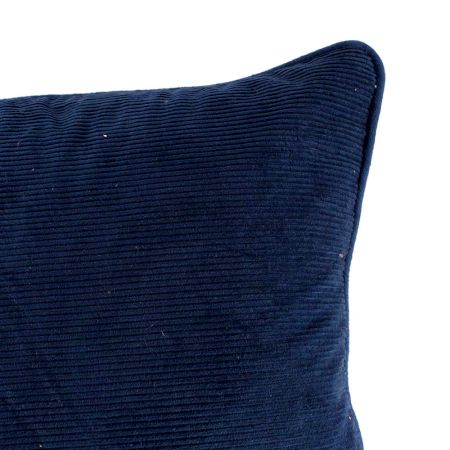 Sapphire Blue Square Cotton Throw Pillow