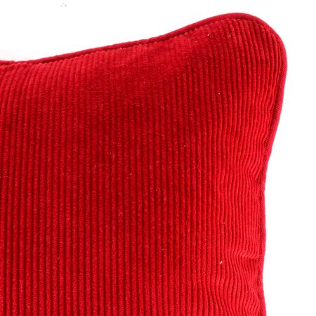 Ribbed Red Throw Cushion  Cover