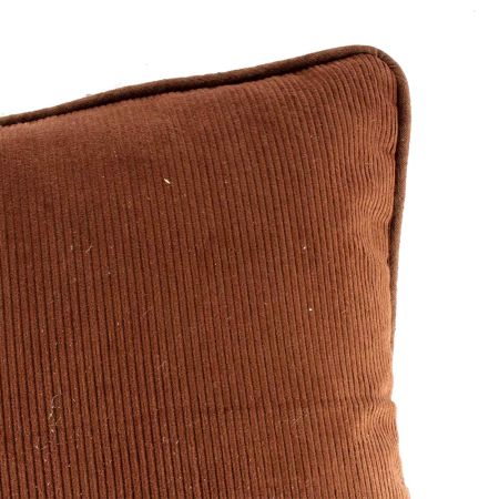 Brown Ribbed Cushion Cover