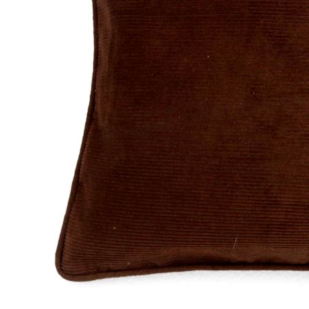 Ribbed Cotton Chocolate Cushion Cover