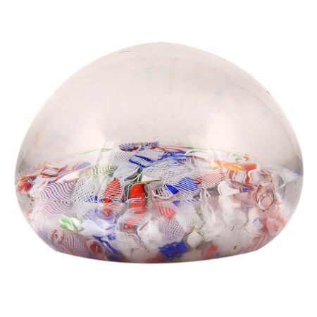 Glass Paperweights With Paper Scrap