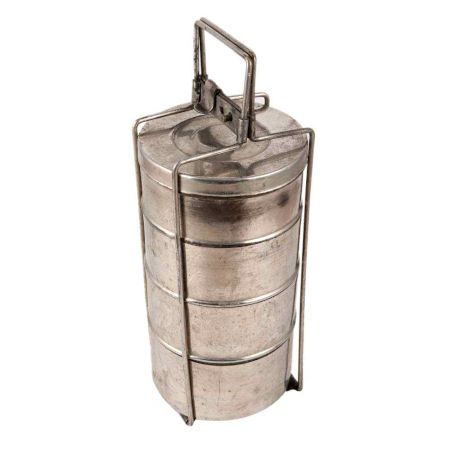 Brass Tiffin Box With 4 Compartments