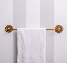 Golden Brass Towel Rail Bathroom Single Towel Bar