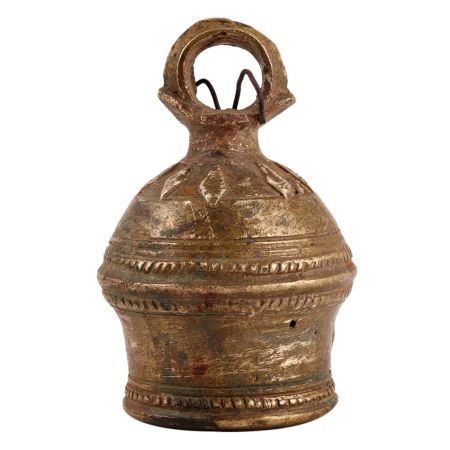 Brass Carved Big Round Shape Cow Bell