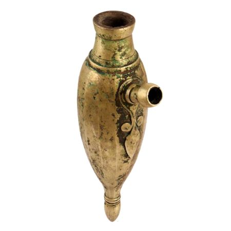 Brass Islamic Hookah In Golden Finish