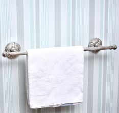 Silver Regal Brass Wall Mount Single Towel Bar