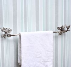 Solid Brass Silver Bird Brass Branch Bird Towel Rod