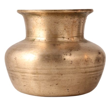 Indian Vintage White Metal Lota Water Pot