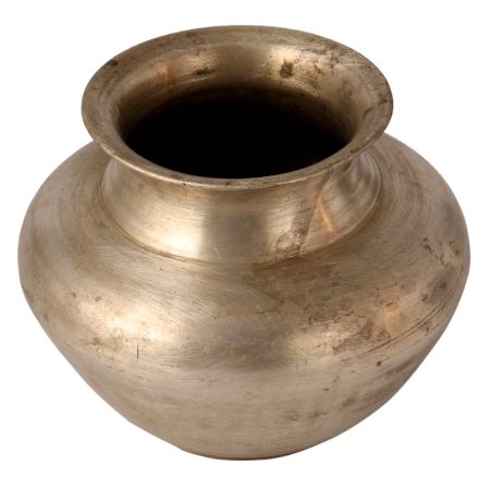 Plain Used White Metal Kalash Water Pot