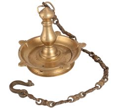 Heavy Vintage Sara Vilakku or Hanging Oil Lamp