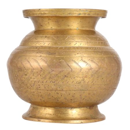 Engraved Brass Vintage Water Pot
