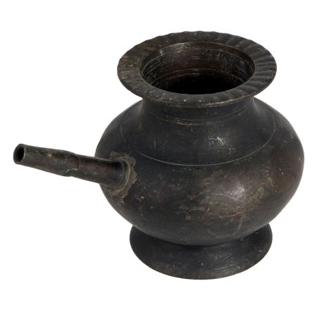 Traditional Vintage Holy Water Pot made of White Metal