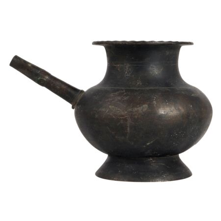 Traditional Vintage Holy Water Pot made of White Metal
