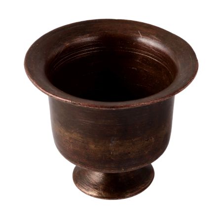 Gorgeous Vintage Brass FootedÂ Glass Or Vase