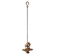 Brass Peacock Oil Lamp with Chain for Hanging