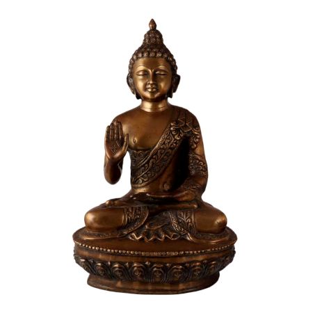 Brass Meditating Buddha Statue