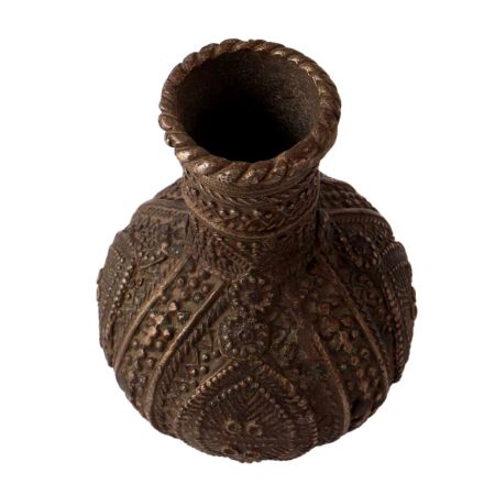 Engraved Brass Kashmiri Flower Vase