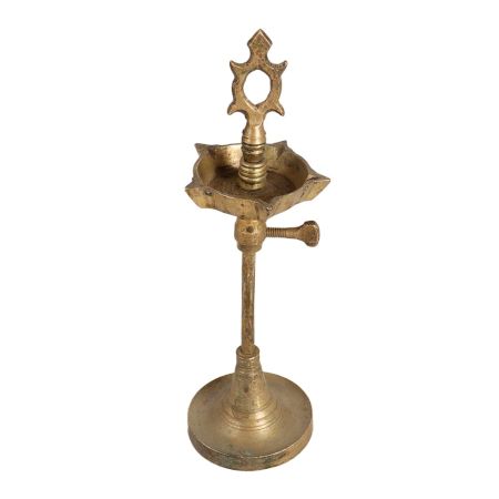 South Indian Brass Oil Lamp for Home Decor