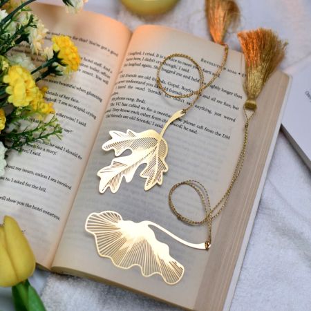 Brass Shiny Golden Bookmark for Readers and Book Lovers - Pack of 2