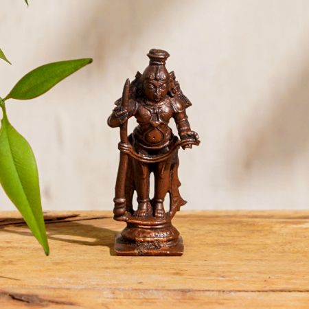 Indian Copper Udupi Krishna Statue for Decoration