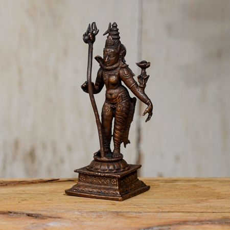 Handcrafted Copper Lord Shiva Statue for Prayer Room