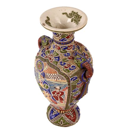 Colorful Flower Pot in Satsuma Art