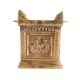 Cube Shaped Brass Oil Lamp for Decor