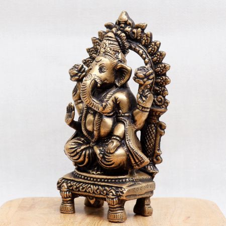 Premium Bronze Lord Ganesha Murti for Worship
