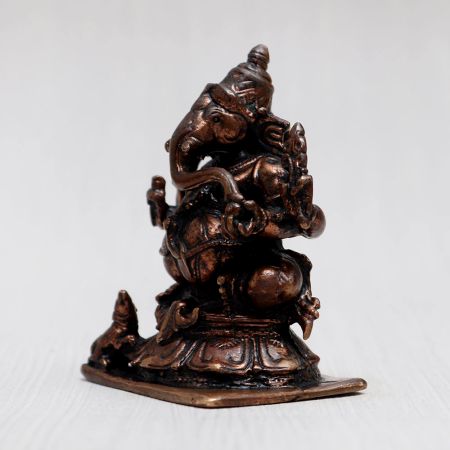 Premium Copper Statue of Lord Ganesha in Antique Finish