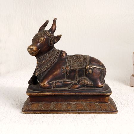 Handmade High-Quality Brass Statue of Lord Nandi