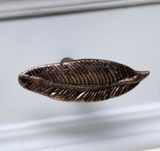 Bird Feather Metal Knobs
