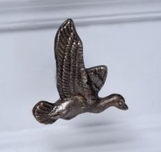 Antique Cormorant Bird Metal Knobs