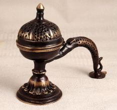 Antique Brown Finest Brass Camphor Burner for Home