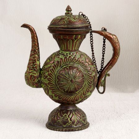 Islamic Art Copper Kettle in Vintage Finish for Decor