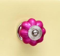 Solid Neon Pink Ceramic Melon Drawer Knob Online