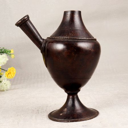 Handcrafted Himalayan Art Hookah Base Made of Finest Brass